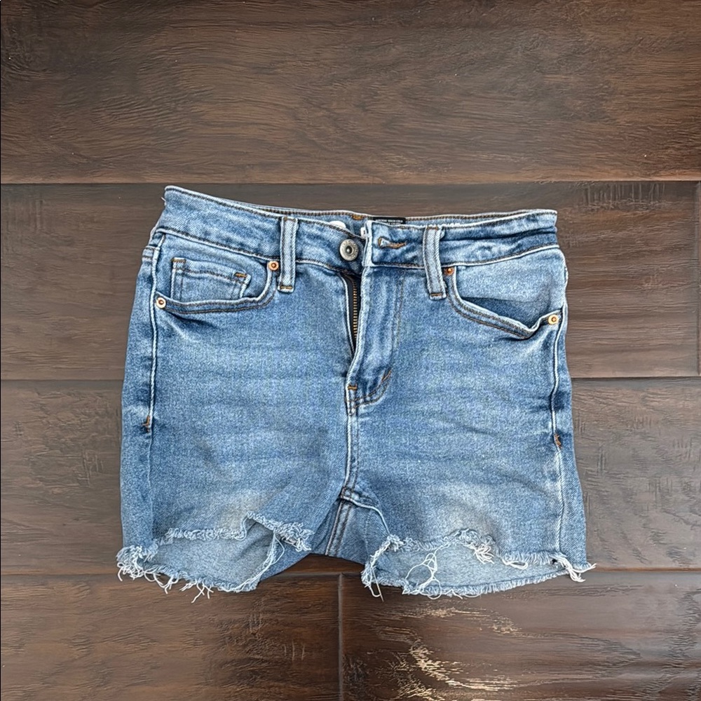 Distressed Denim Shorts